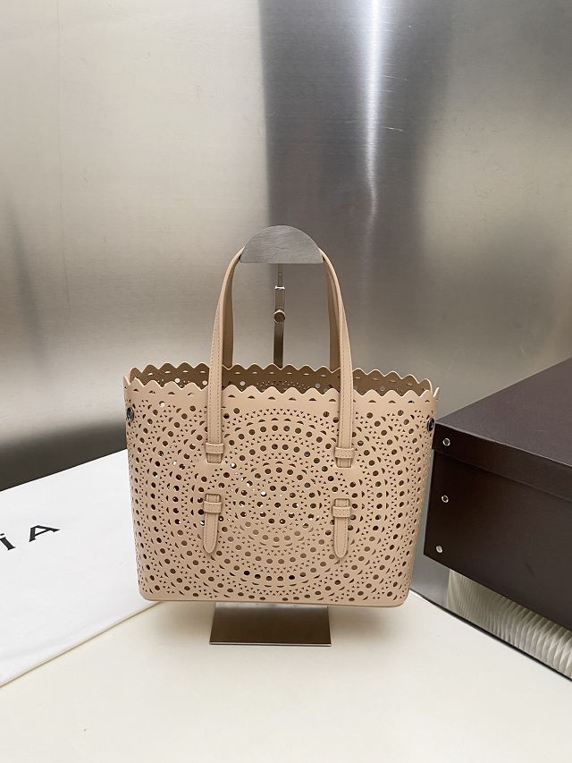 Alaia original vienne wave calfskin mina 25 bag AL0003 desert