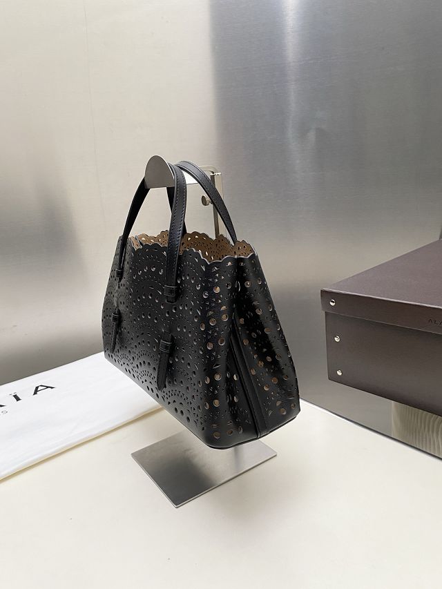 Alaia original vienne wave calfskin mina 28 bag AL0002 black