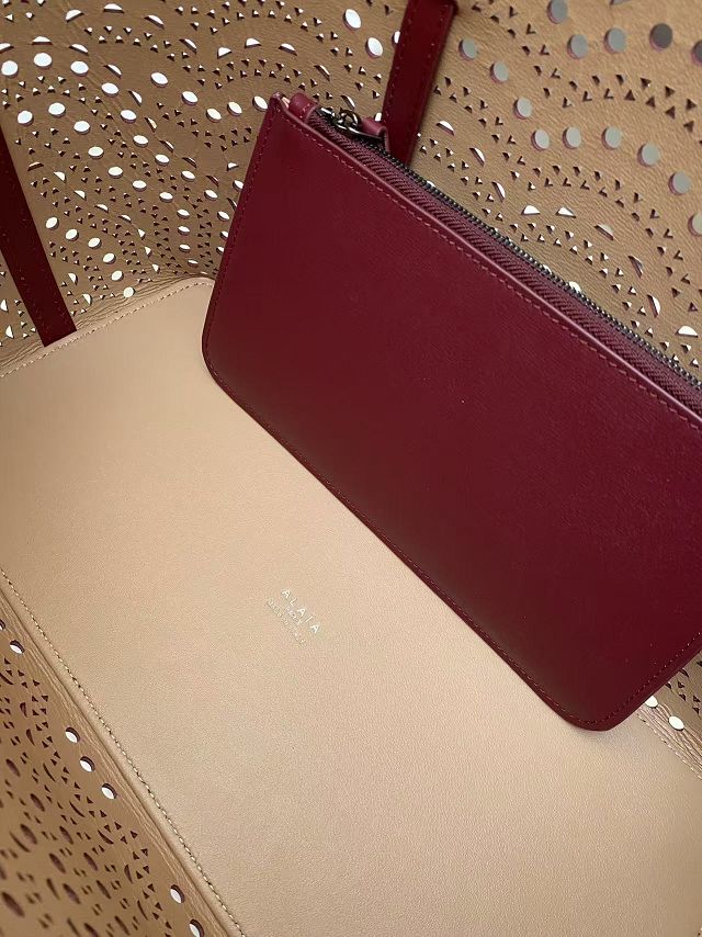 Alaia original vienne wave calfskin mina 32 bag AL0006 bordeaux
