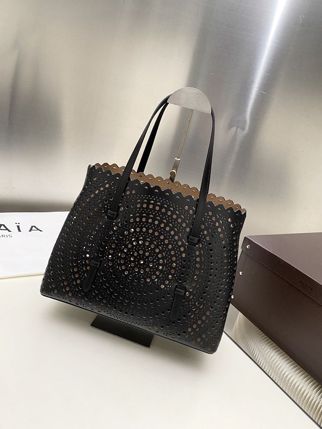 Alaia original vienne wave calfskin mina 32 bag AL0007 black