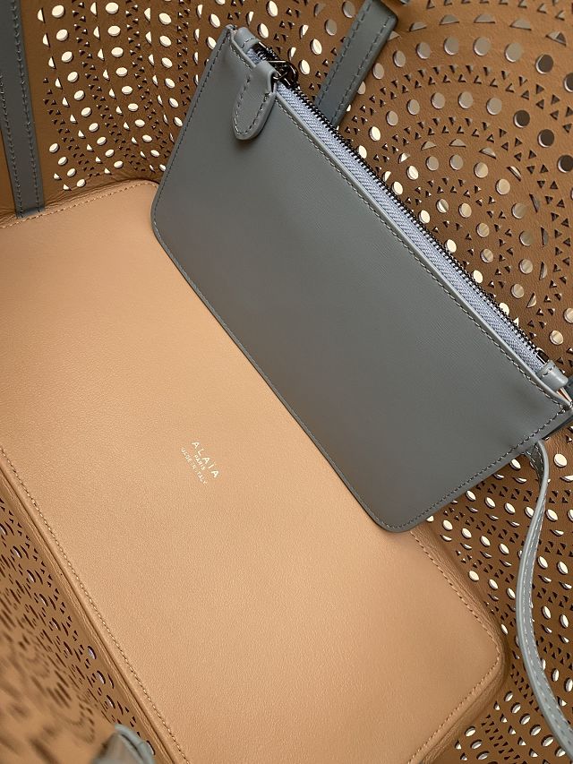 Alaia original vienne wave calfskin mina 32 bag AL0007 light blue