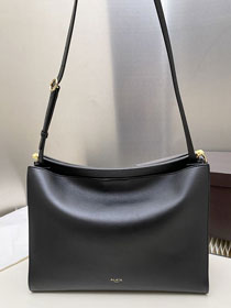 Alaia original calfskin le click medium square bag AL0018 black