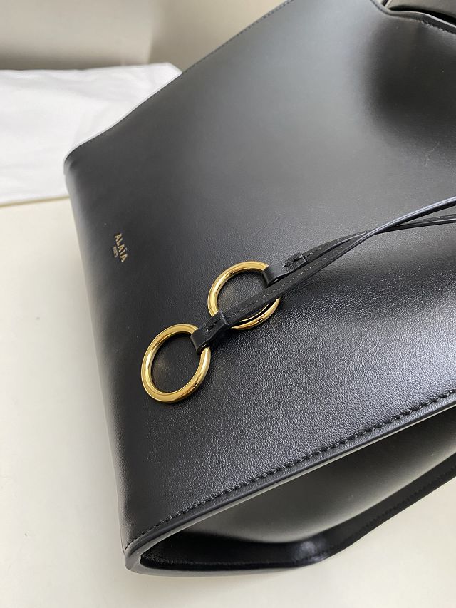 Alaia original calfskin le click small square bag AL0017 black