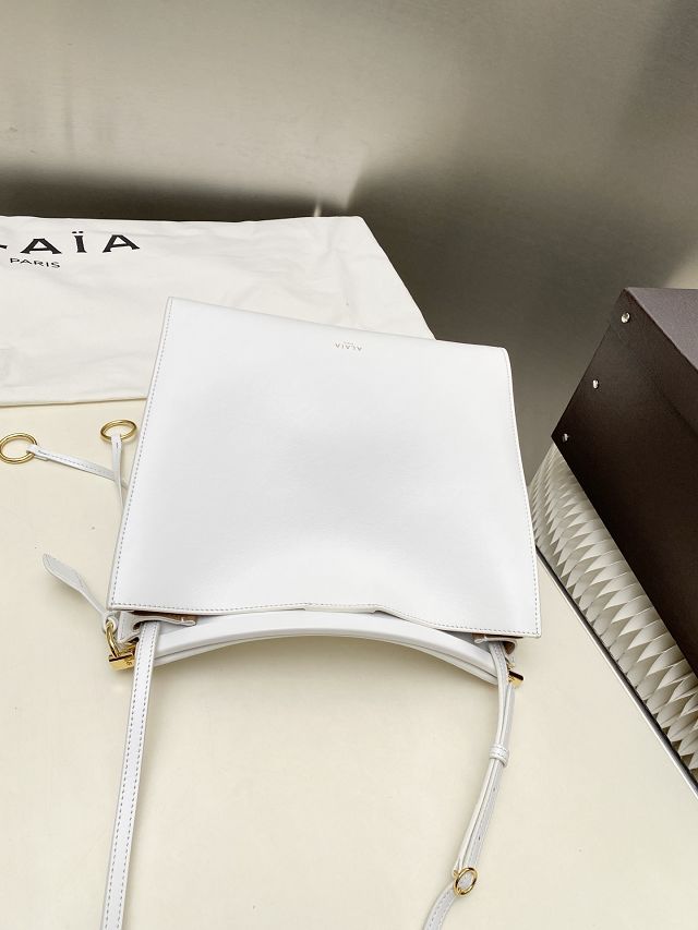Alaia original calfskin le click small square bag AL0017 white