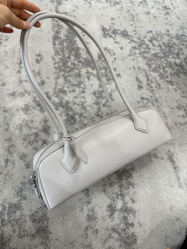 Alaia original lambskin le teckel medium bag AL0024 light grey	