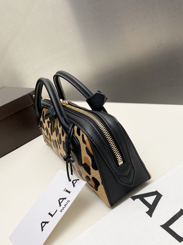 Alaia original leopard haircalf le teckel clutch AL0022 brown