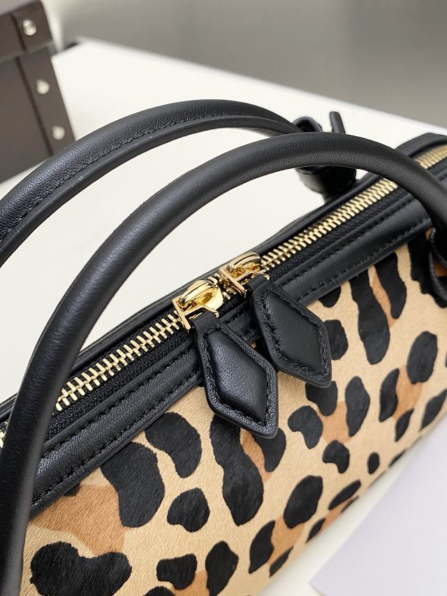 Alaia original leopard haircalf le teckel clutch AL0022 brown