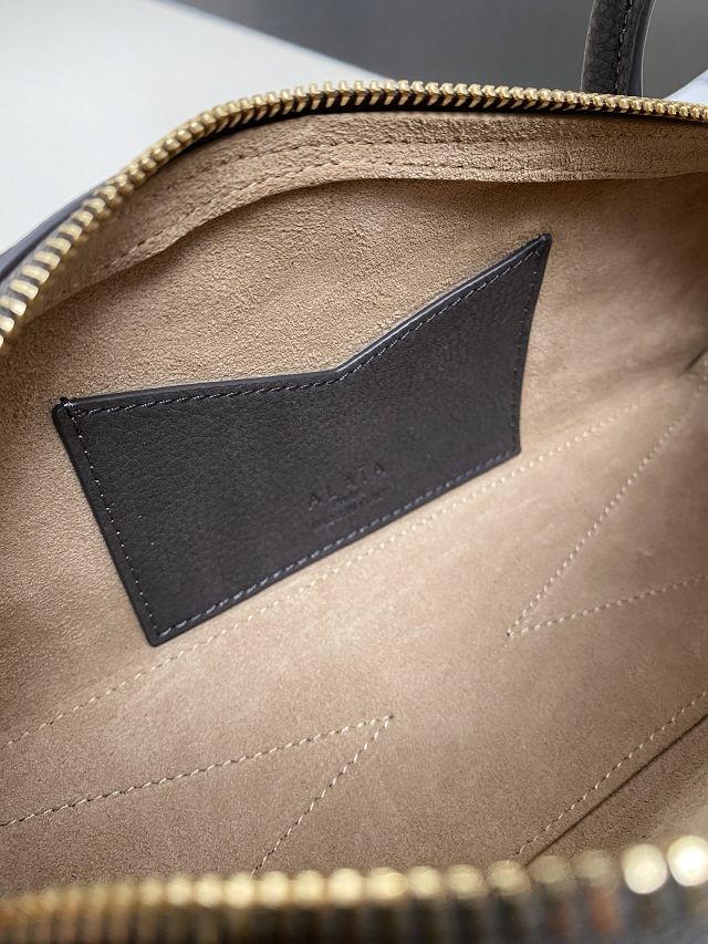 Alaia original nubuck calfskin le teckel small bag AL0023 grey