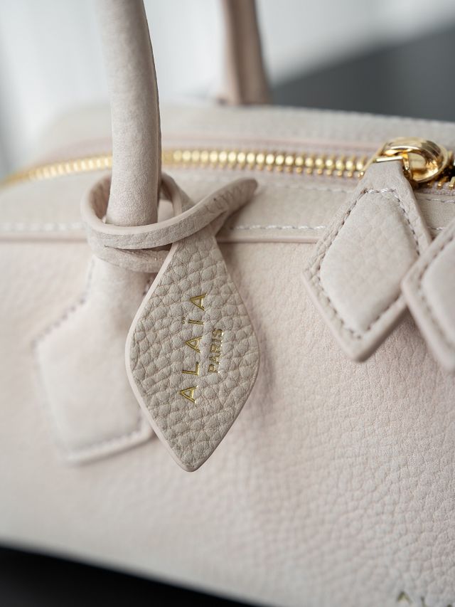 Alaia original nubuck calfskin le teckel small bag AL0023 ivory