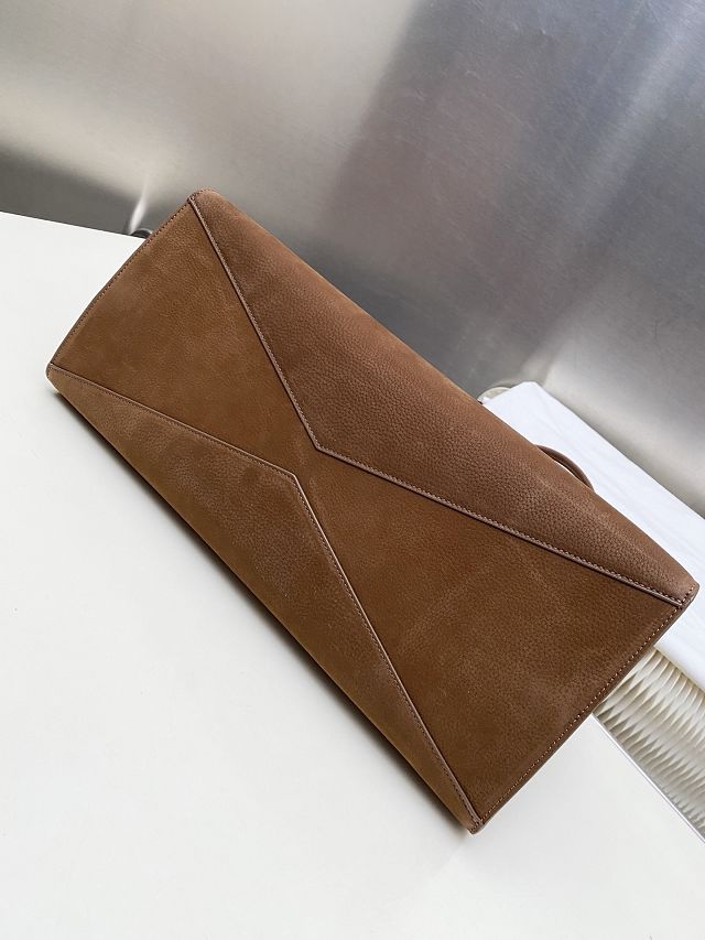 Alaia original nubuck calfskin teckel large tote bag AL0013 brown