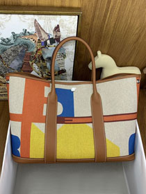 Hermes original canvas large garden party 36 bag HG0038 brown