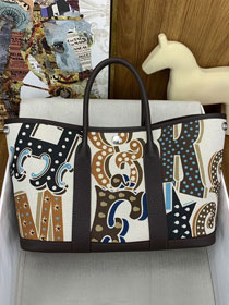 Hermes original canvas large garden party 36 bag HG0038-8 ebene 