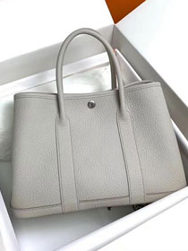 Hermes original negonda leather garden party large 36 bag HG0036 grey pearl 