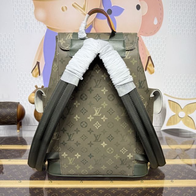 Louis vuitton monogram canvas christopher MM backpack M27080 green