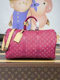 Louis vuitton monogram canvas keepall 45 M26868 rose red