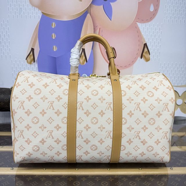 Louis vuitton monogram canvas keepall 45 M28238 white