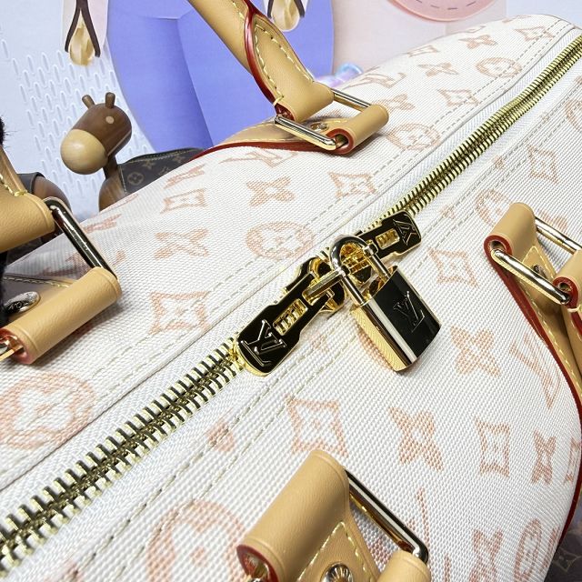 Louis vuitton monogram canvas keepall 45 M28238 white
