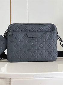 Louis vuitton original calfskin trio messenger bag M26713 black