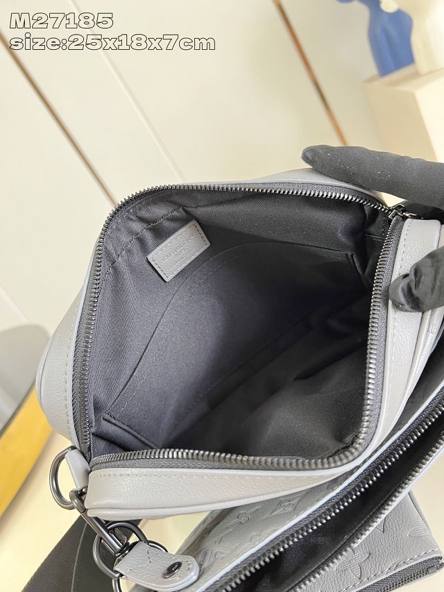 Louis vuitton original calfskin trio messenger bag M27185 grey