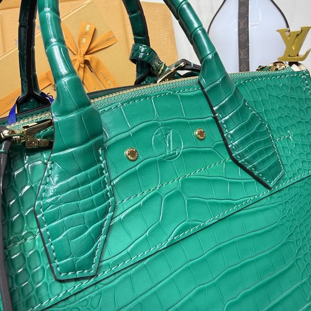 Louis vuitton original crocodile calfskin city steamer mini bag M95846 green