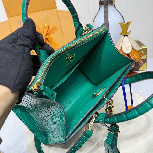 Louis vuitton original crocodile calfskin city steamer mini bag M95846 green