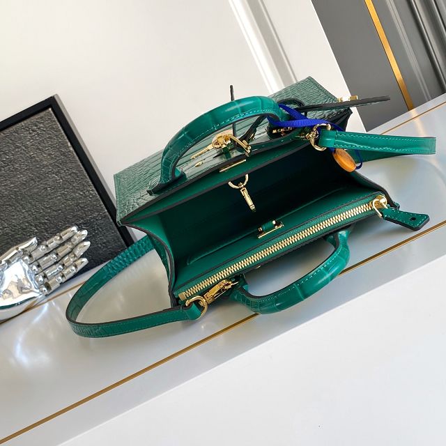 Louis vuitton original crocodile calfskin city steamer mm bag M84672 green