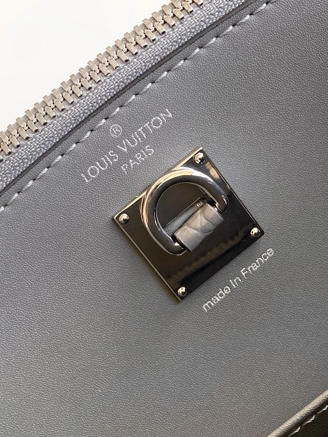 Louis vuitton original crocodile calfskin city steamer mm bag M84672 grey