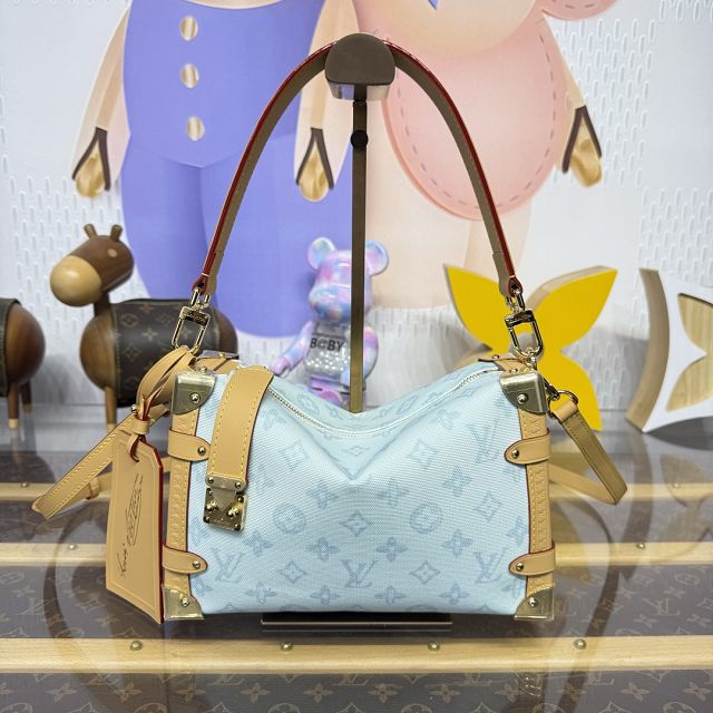 Louis vuitton original monogram canvas side trunk mm M27891 blue