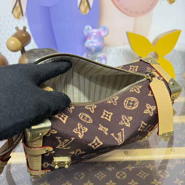 Louis vuitton original monogram canvas side trunk mm M27516 brown