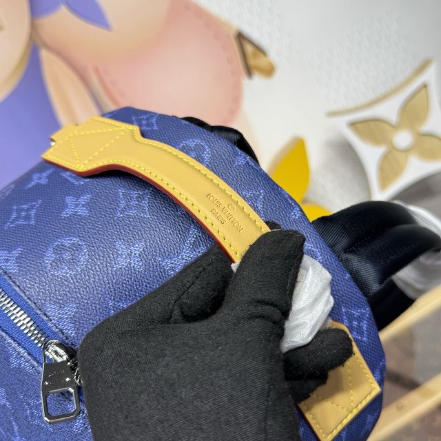Louis vuitton original monogram canvas discovery backpack M26942 blue