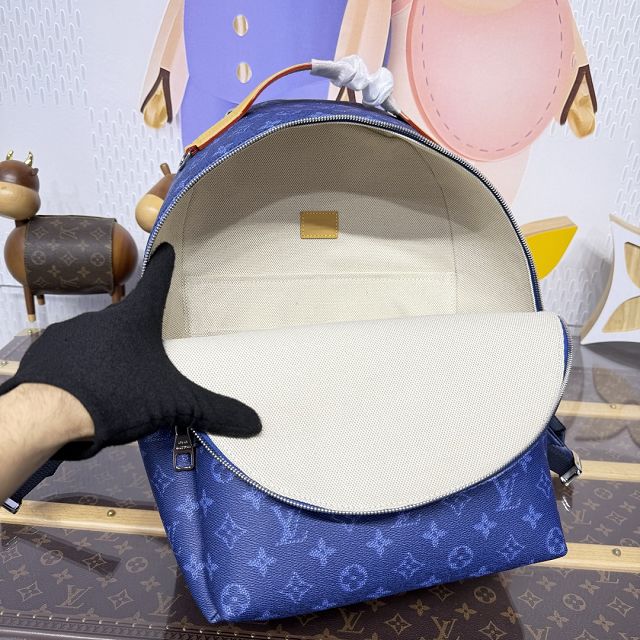 Louis vuitton original monogram canvas discovery backpack M26942 blue