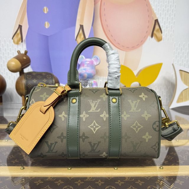Louis vuitton original monogram canvas keepall 25 M26930 green