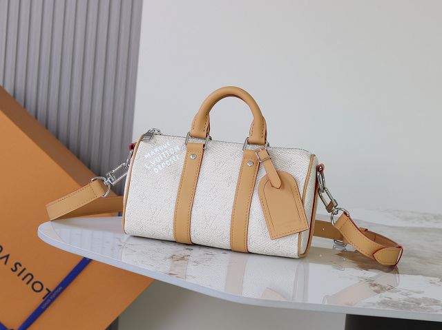 Louis vuitton original monogram canvas keepall 25 M27161 white