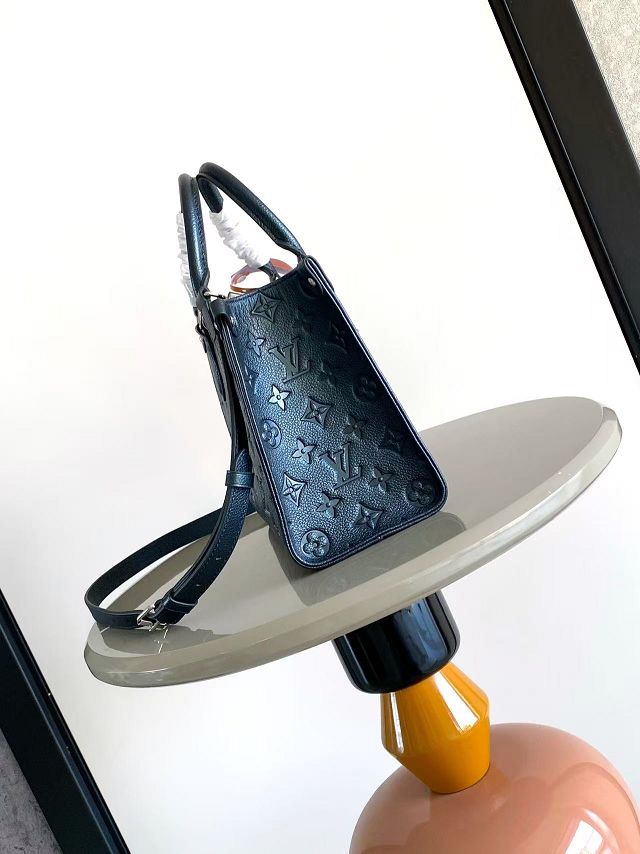 Louis vuitton original calfskin onthego pm handbag M26430 shimmery ink