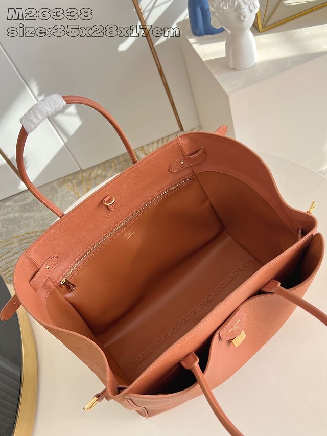 Louis vuitton original calfskin vendome mm handbag M26501 cognac