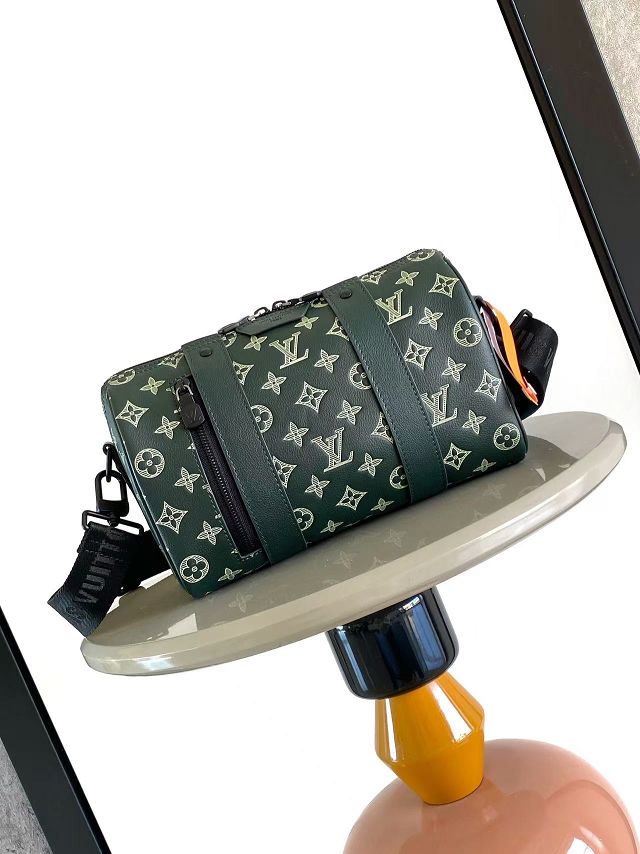 Louis vuitton original calfskin city keepall M27184 green