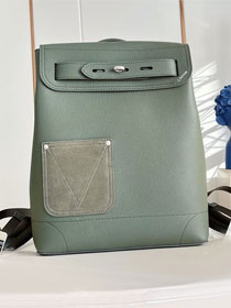 Louis vuitton original calfskin steamer backpack M26852 green