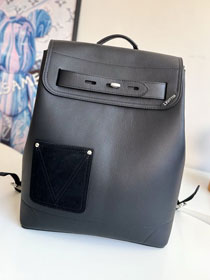 Louis vuitton original calfskin steamer backpack M27063 black