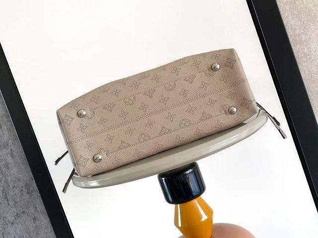 Louis vuitton original mahina leather boundless handbag M13180 grey