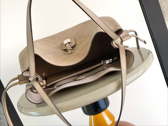 Louis vuitton original mahina leather boundless handbag M13180 grey