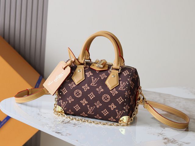 Louis vuitton original monogram canvas speedy trunk 20 M28102 brown