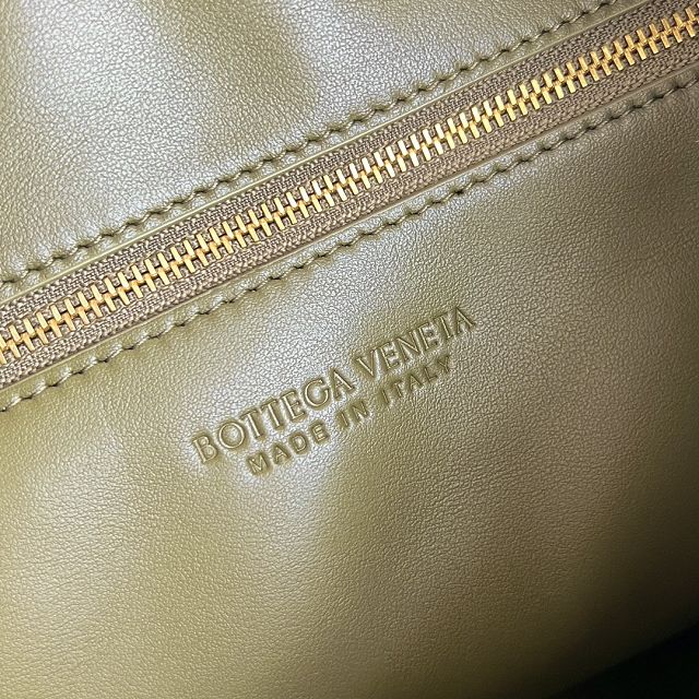 BV original suede calfskin medium hop bag 803977 olive