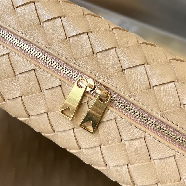 BV original lambskin medium loop camera bag 680256 almond