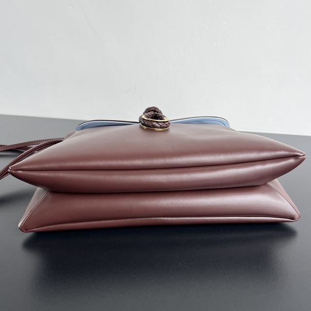 BV original calfskin medium liberta bag 806034 deep mahogany