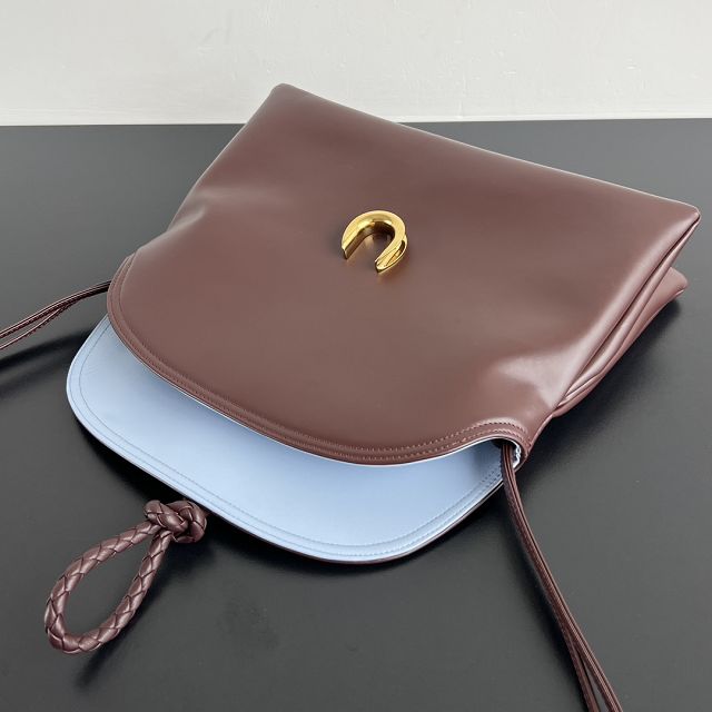 BV original calfskin medium liberta bag 806034 deep mahogany