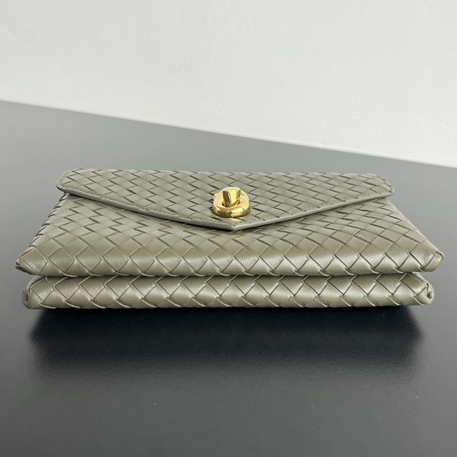 BV original lambskin knot lock bag 817191 cypress