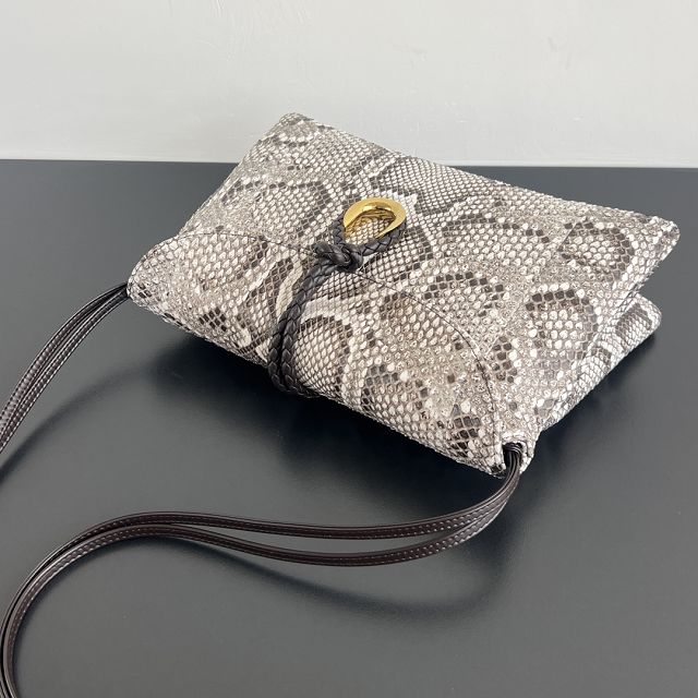 BV original python leather medium liberta bag 806034 grey