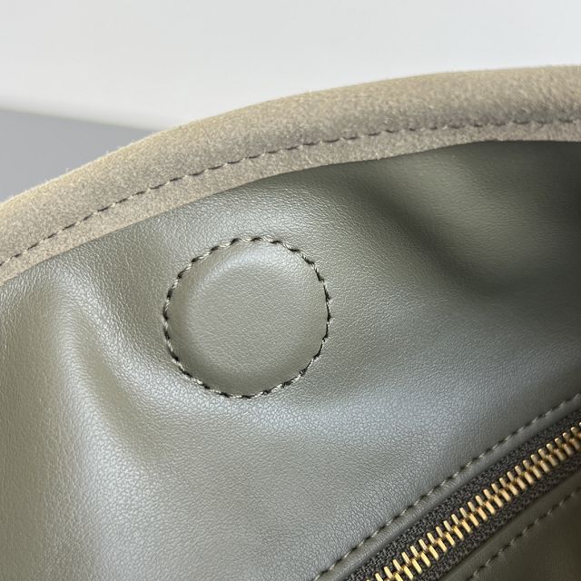 BV original suede calfskin medium hop bag 796262 cypress