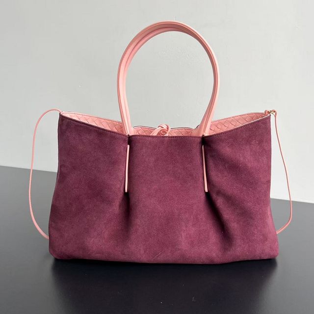 BV original calfskin large pinacoteca tote bag 817166 rose