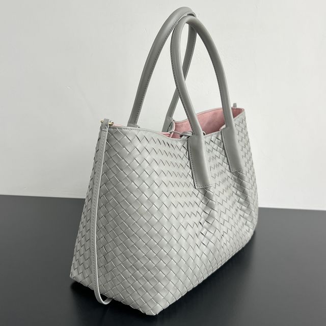 BV original calfskin large pinacoteca tote bag 817166 sterling